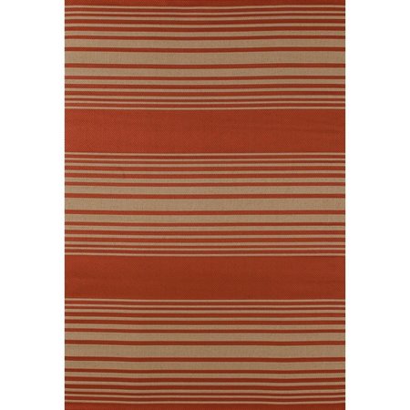 STANDALONE 3 x 4 ft. Plymouth Collection Nautical Flat Woven Indoor & Outdoor Area Rug, Red ST2590133